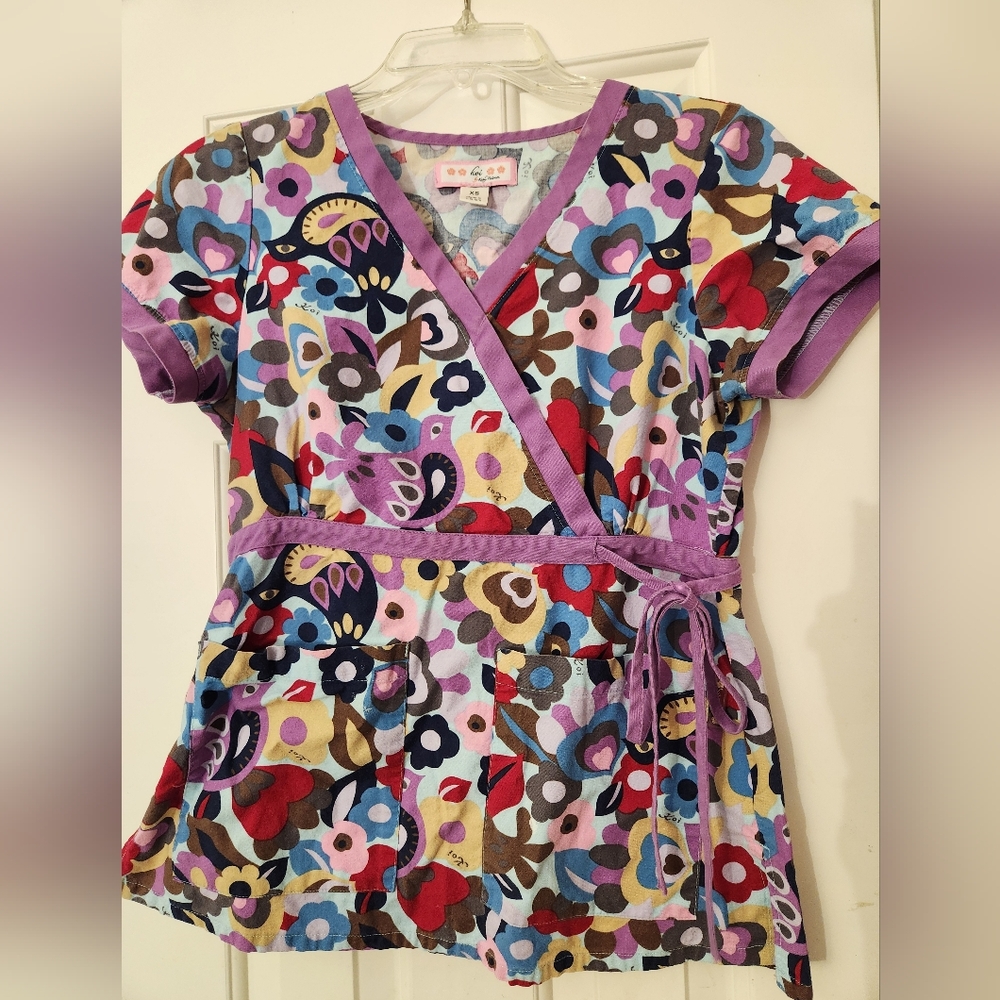Koi Scrub Top